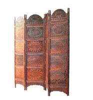 Aarsun Floral Carving Partition Screen in Sheesham Wood