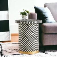 Upgrade Your Space with Bone Inlay Side Table with Drawer