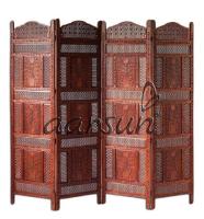 Aarsun Room Divider with Floral Pattern in Sheesham Wood