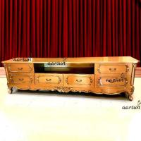 Aarsun Antique Gold Wooden TV Cabinet