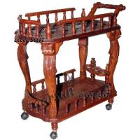 Aarsun Wooden Serving Trolley top design