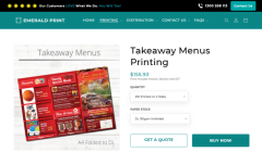 Takeaway Menus Printing Services in Australia with Expert Design