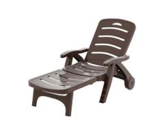 Gardeon Sun Lounger Folding Lounge Chair with Wheels – Brown